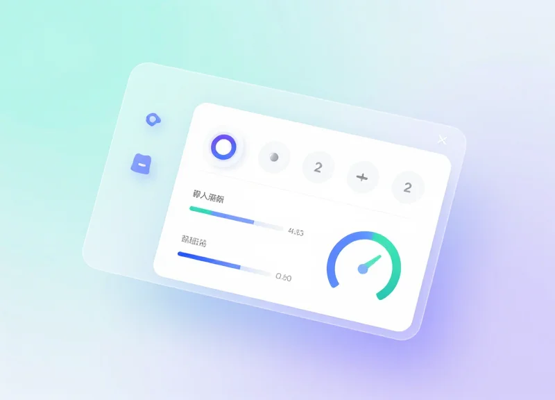 An abstract representation of a security software configuration screen with toggles and status indicators.