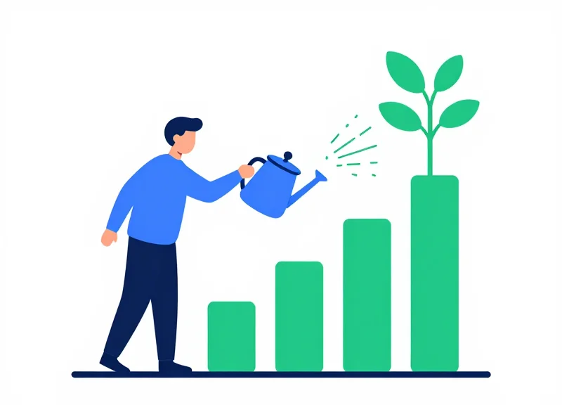 Minimalist flat vector illustration of a digital graph growing into a lush tree, symbolizing ROI and security investment.