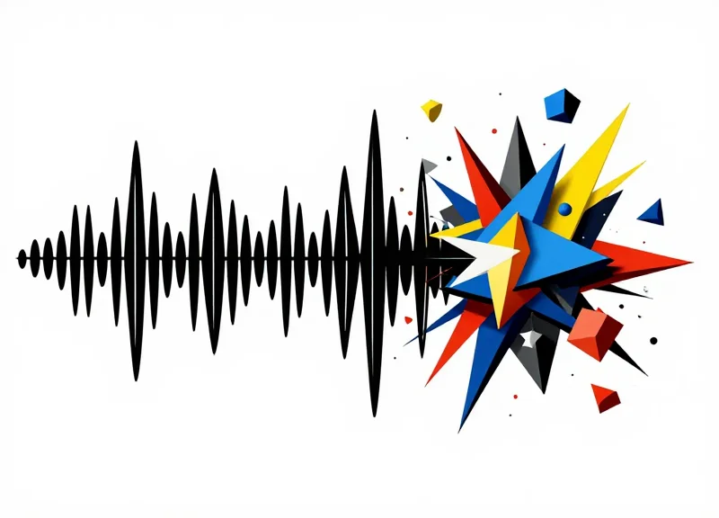 Surreal illustration of a security signal struggling through a chaotic storm of colorful interference waves, representing static signal noise.