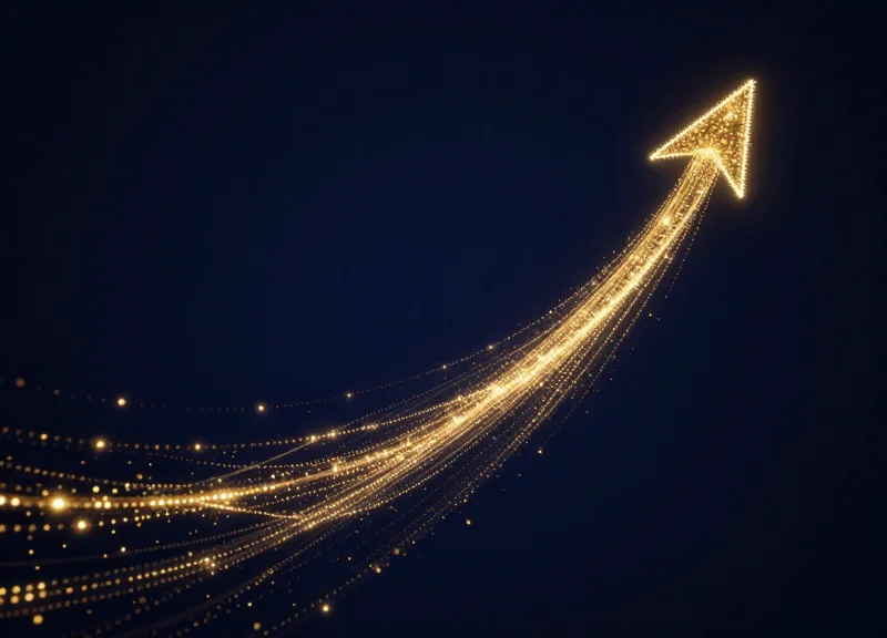 Abstract conceptual image representing economic growth and high return on investment