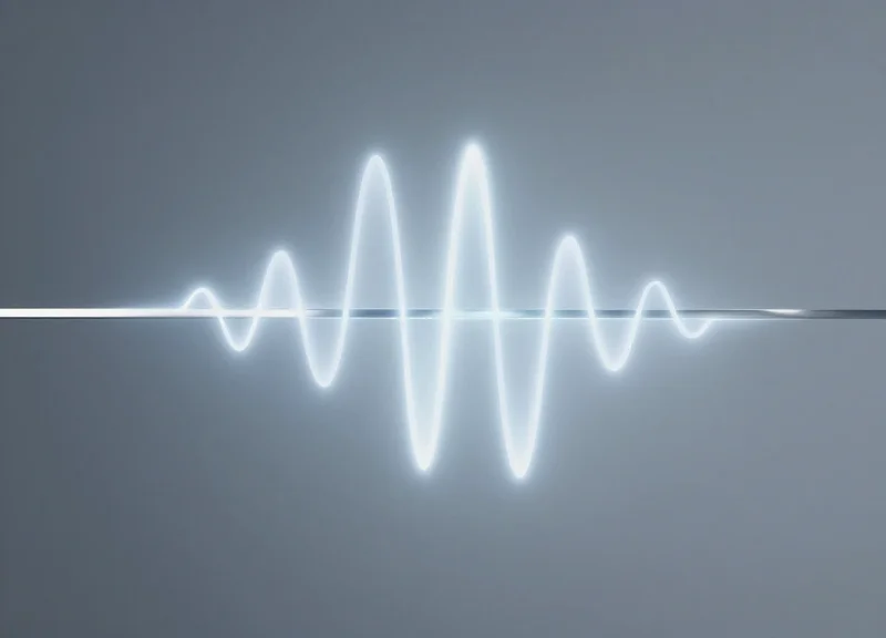 Abstract conceptual art showing electromagnetic waves being blocked by a metallic foil shield.