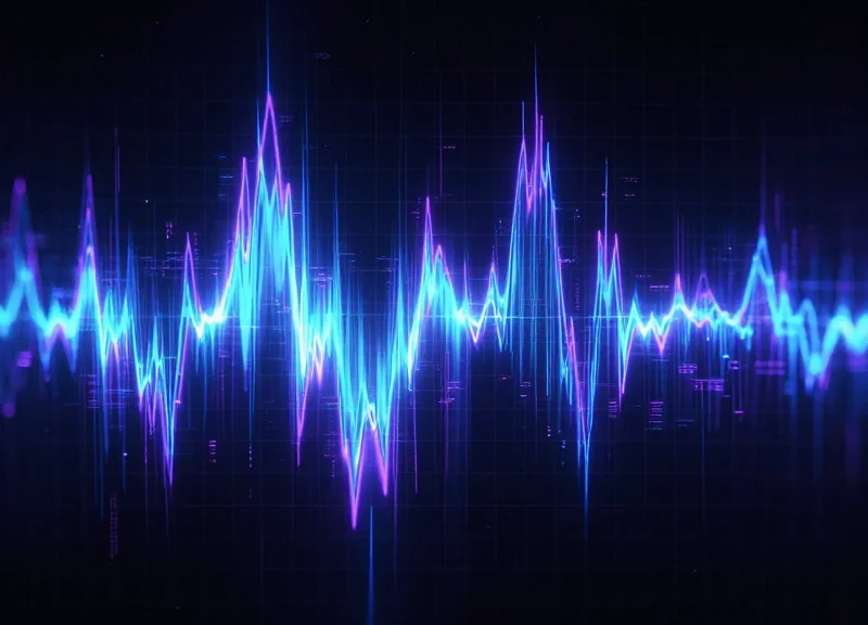 Abstract visualization of invisible signal interference waves disrupting a digital grid.