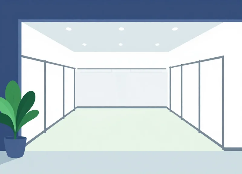 Flat vector illustration showing an open and sustainable retail space.