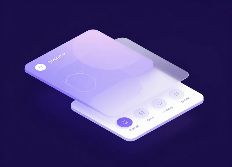 Modern digital interface mockup showing electronic shelf label management concepts.