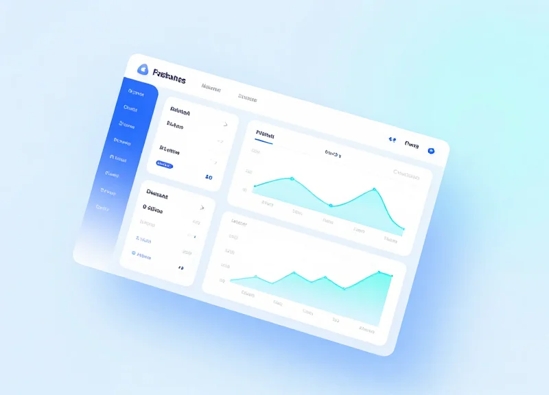 Modern dashboard interface with glassmorphism effect showing data processing and filtering flows.