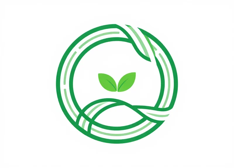Flat vector illustration of a circular textile recycling process symbolizing sustainability.