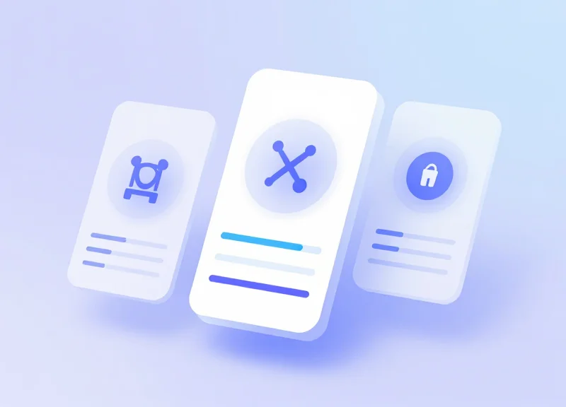 Modern dashboard interface mockup showing tool inventory tracking with glassmorphism effects.