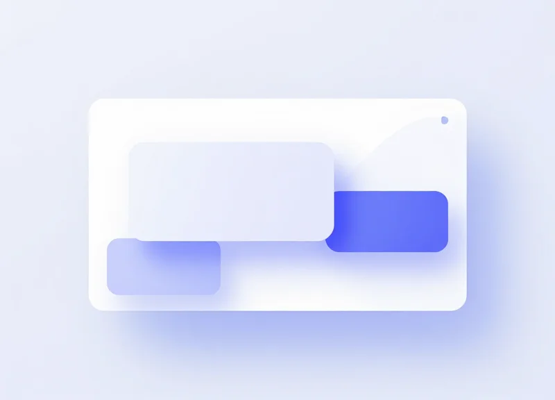 Modern software interface concept for inventory tracking with glassmorphism effects.