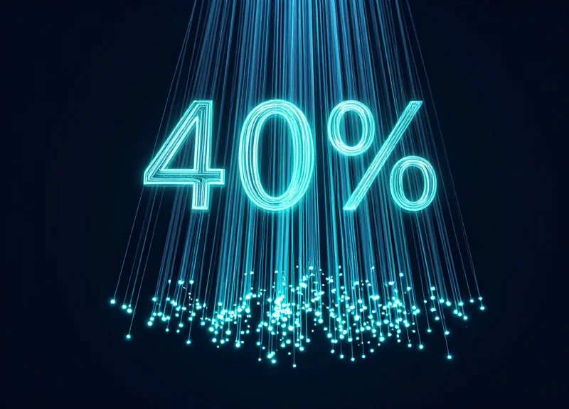 Abstract digital representation of falling loss metrics and rising efficiency nodes