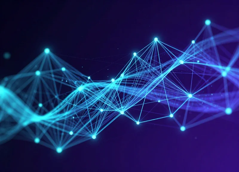 Abstract visualization of AI-driven logistics and passive sensor networks