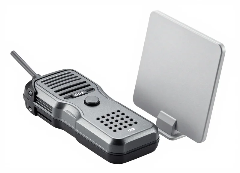 Industrial UHF RFID reader and antenna displayed on a clean background.