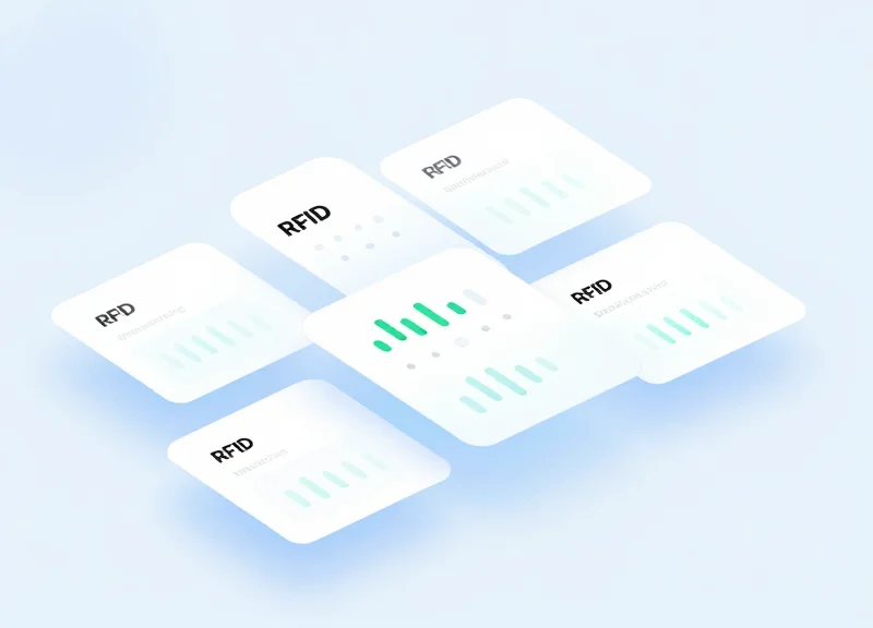 Abstract glassmorphism UI mockup for a real-time quality control system.