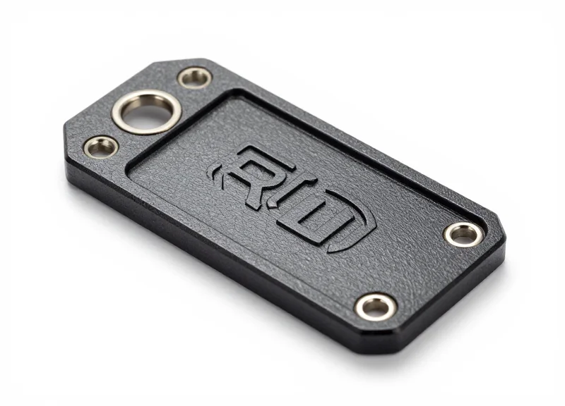 A specialized industrial on-metal RFID tag.