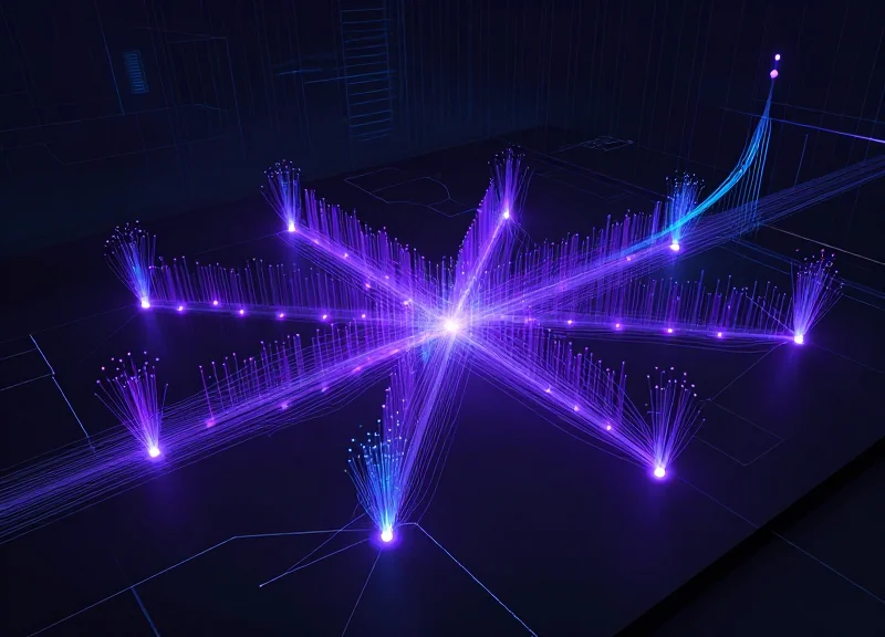 Abstract visualization of museum visitor analytics and data flow