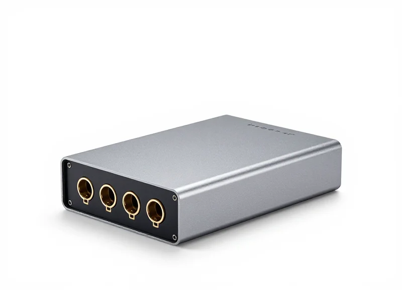 A professional 4-port industrial RFID fixed reader with SMA connectors