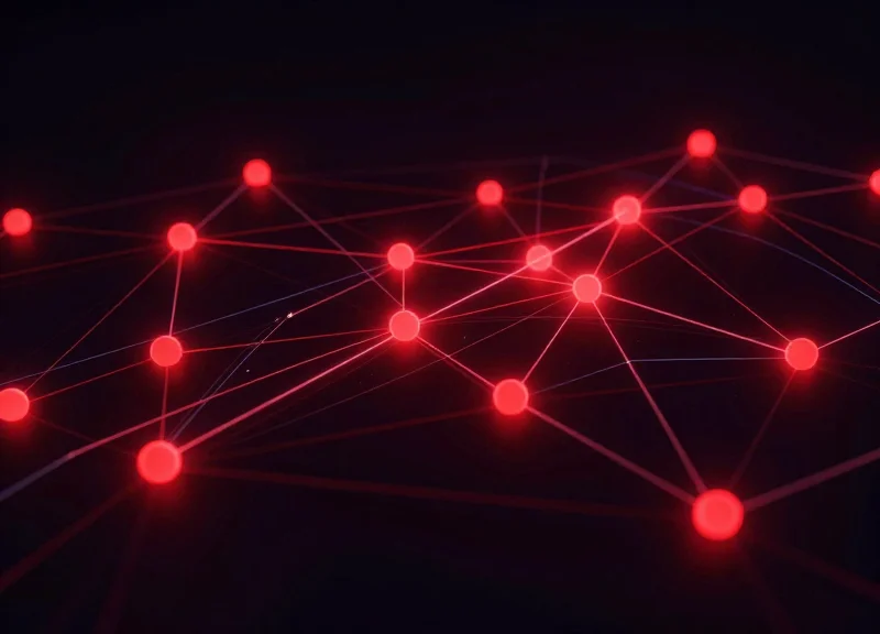 Abstract digital visualization of data congestion and latency bottlenecks in a logistics network