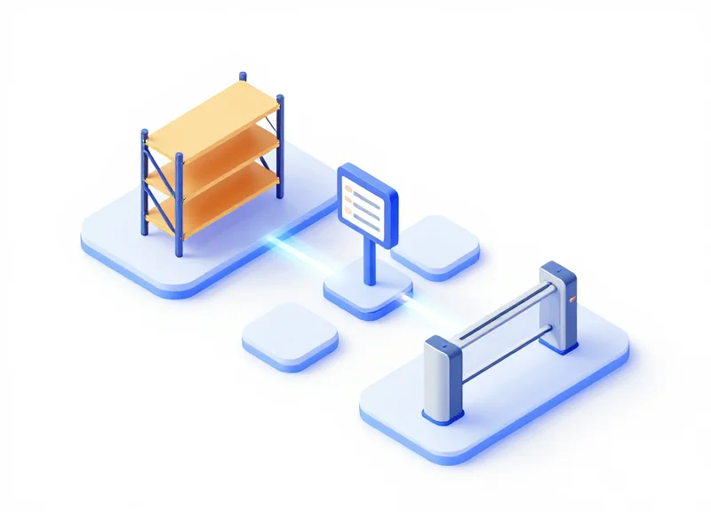 Isometric ecosystem showing the connection between RFID, ESL, and EAS systems