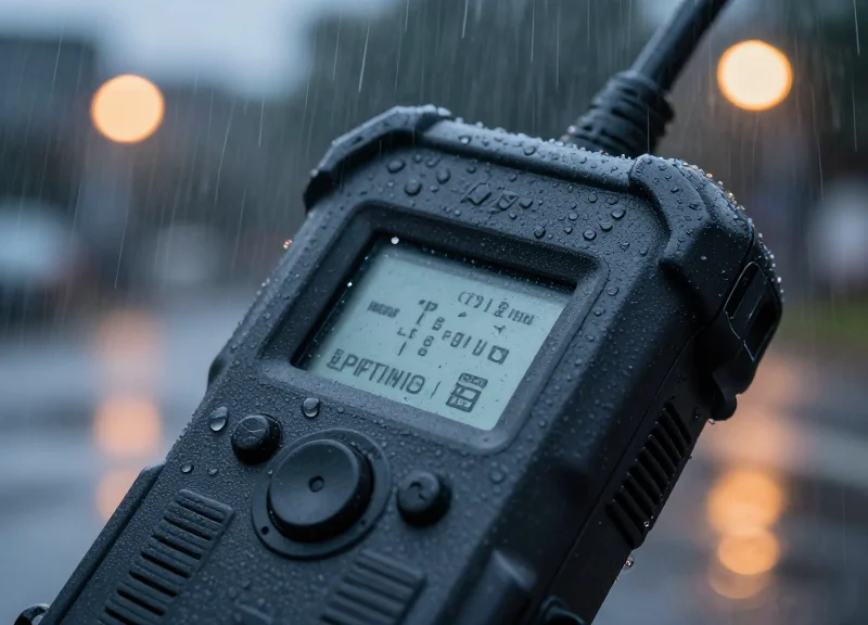 Ruggedized RFID reader unit operating in harsh rainy weather conditions