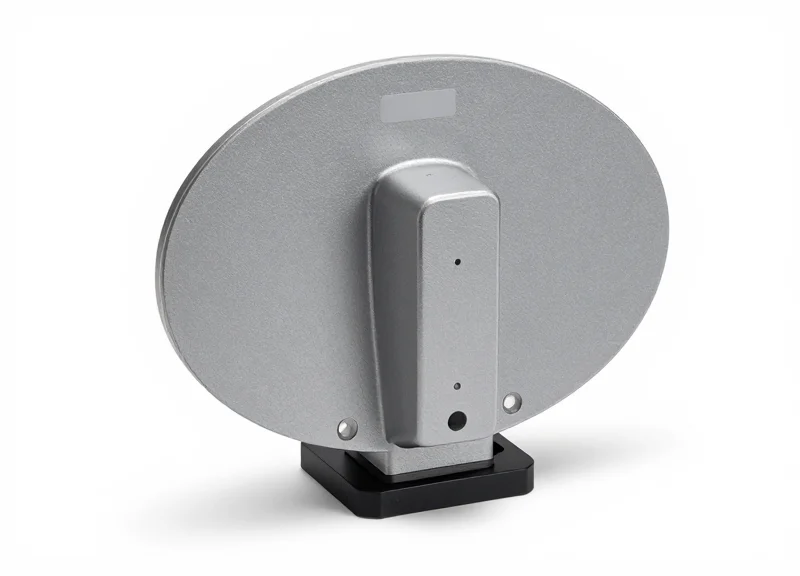 A professional studio shot of an RFID near-field antenna component