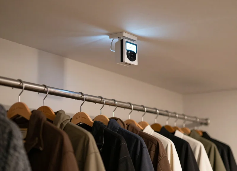 A high-end retail environment showcasing the precision of modern RFID tracking technology.