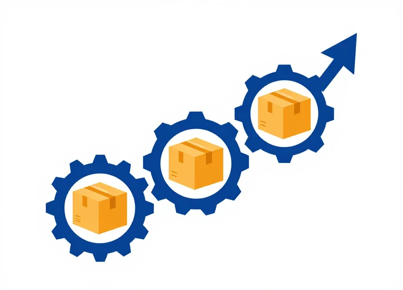 Flat vector illustration of logistics efficiency leading to business growth