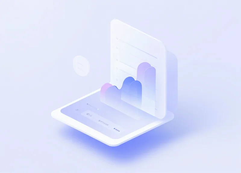 Abstract digital twin dashboard interface showing factory integration
