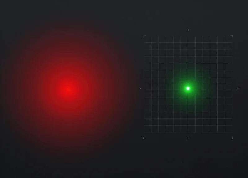 Side-by-side comparison showing a blurry signal cloud on the left and a sharp, precise signal point on the right.