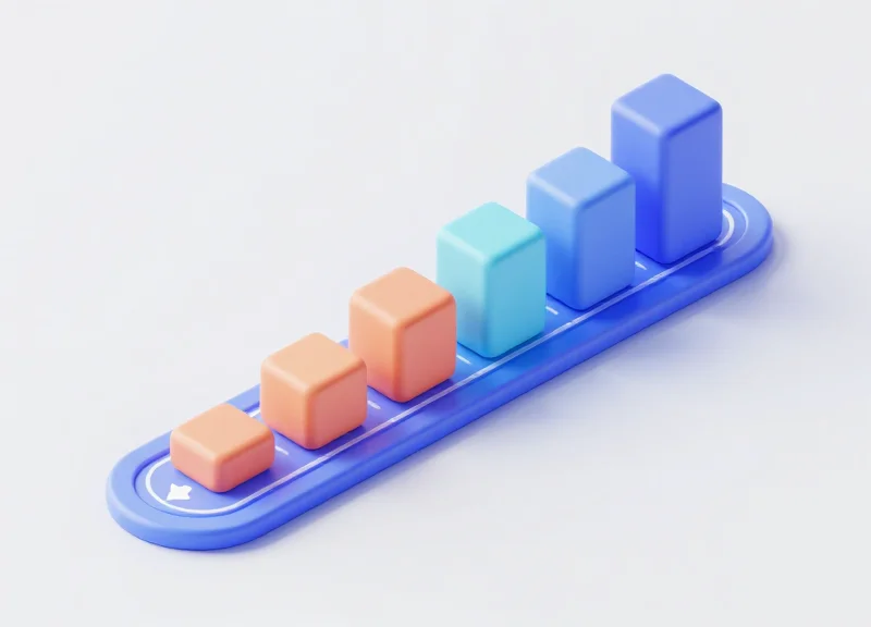 3D visualization of synchronized data packets along a timeline.