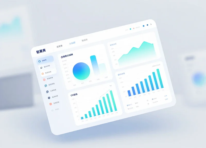 Modern dashboard interface mockup showing supply chain analytics with glassmorphism style