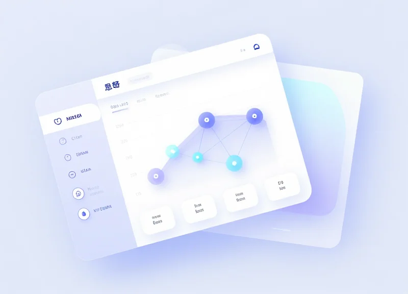 Abstract dashboard interface showing system monitoring for RFID middleware