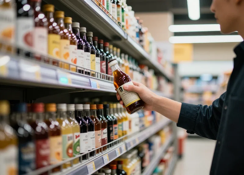 Customer enjoying a frictionless shopping experience with smart shelves