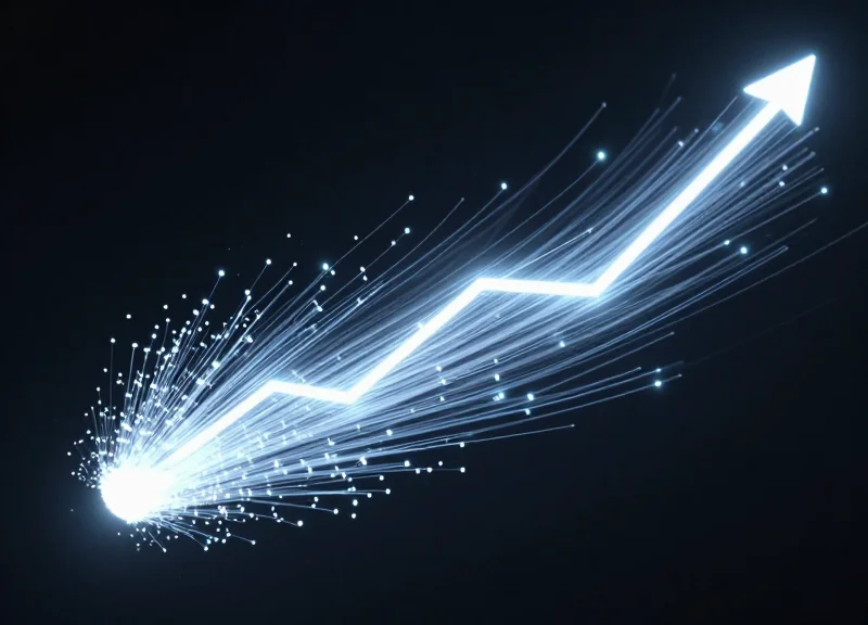 Visual representation of time optimization from slow to fast data flow