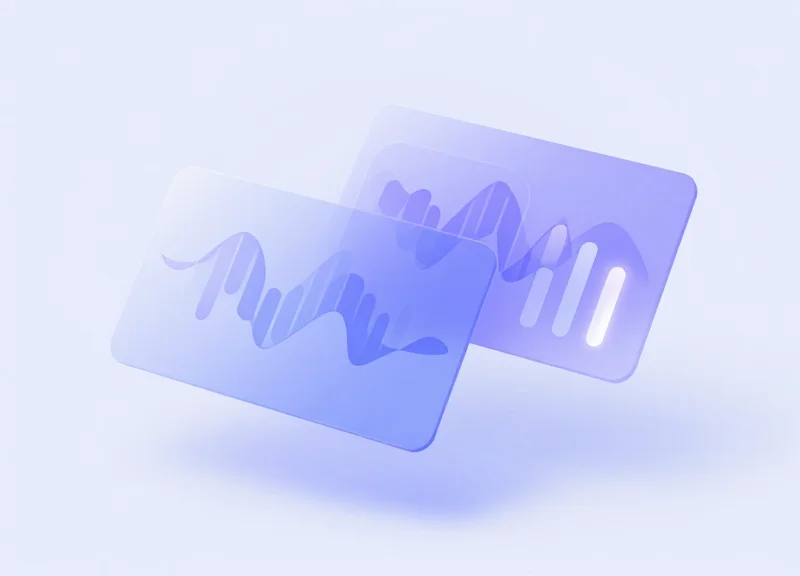 A modern software interface mockup showing signal frequency and RSSI data visualization.