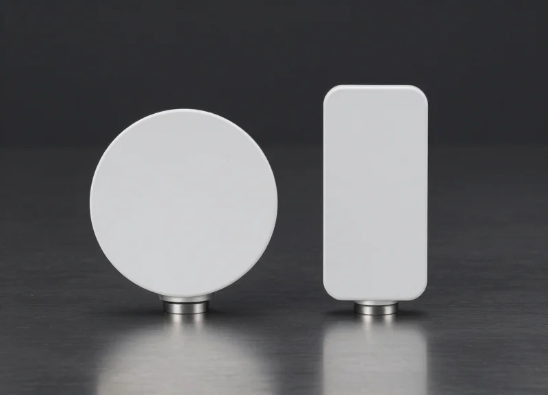 Side-by-side comparison of circular and linear polarized RFID antennas.