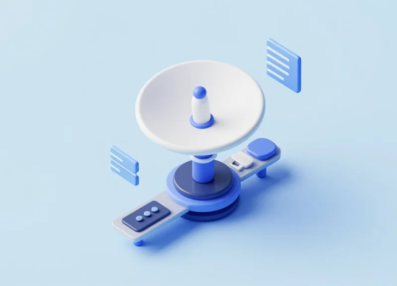 3D isometric model of a phase-array RFID antenna system and its internal components.