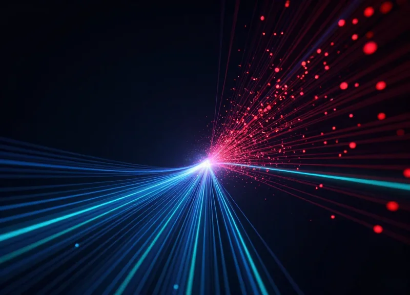 Abstract visualization of security analytics stopping gray market diversion.
