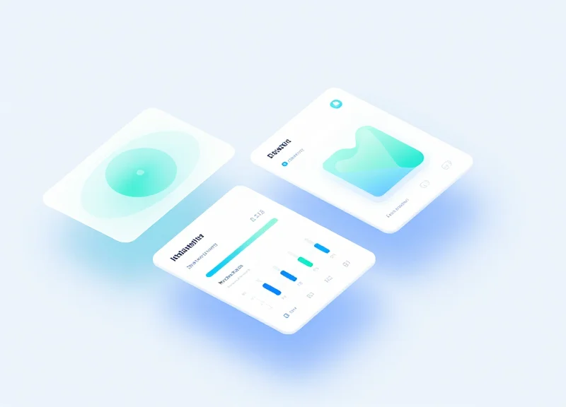 An abstract user interface mockup showing a management dashboard for RFID middleware.