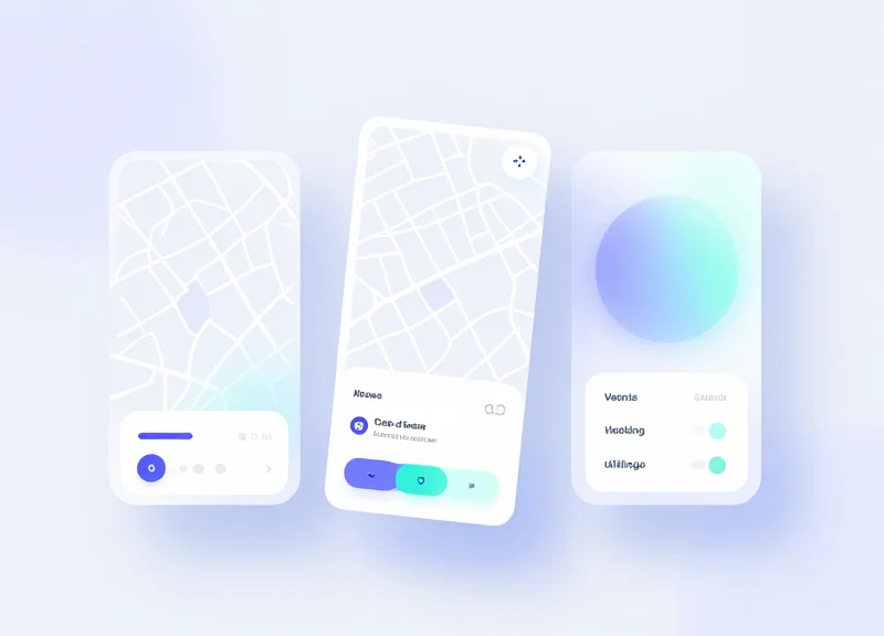 Futuristic real-time asset visibility dashboard interface with glassmorphism effects