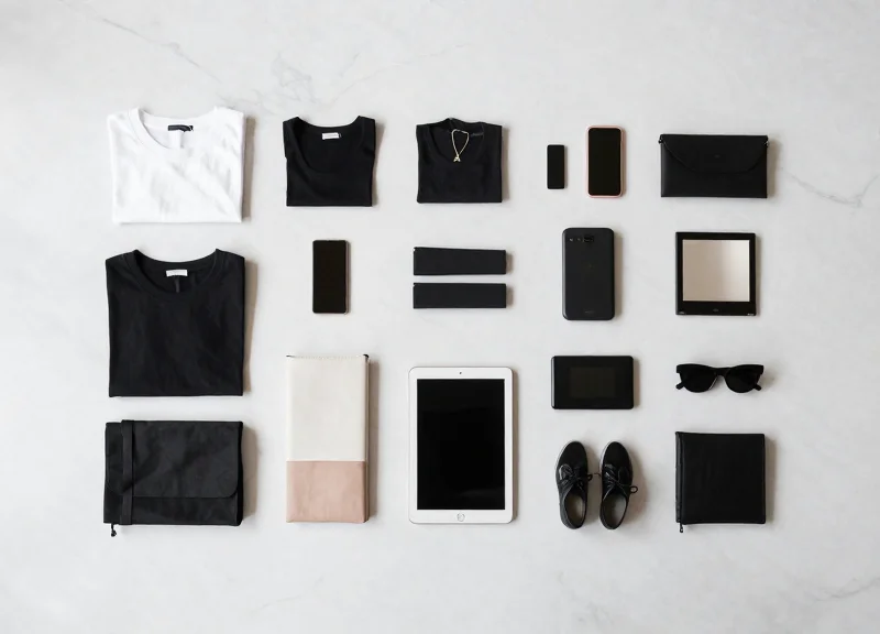 Organized retail inventory items arranged in a neat grid to represent accuracy