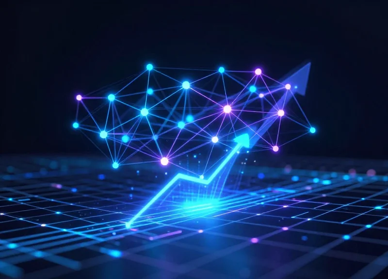 Abstract digital network representing AI integration in retail