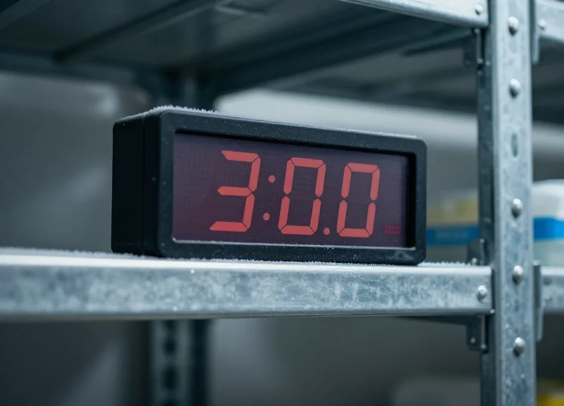 Rugged digital label mounted in a cold industrial environment