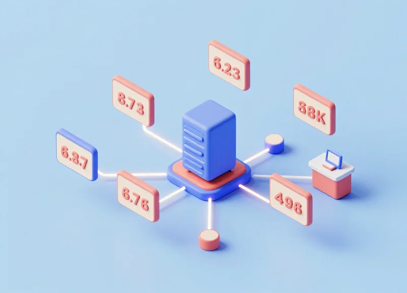 Isometric illustration showing ESL tags connecting to a central inventory and POS system.