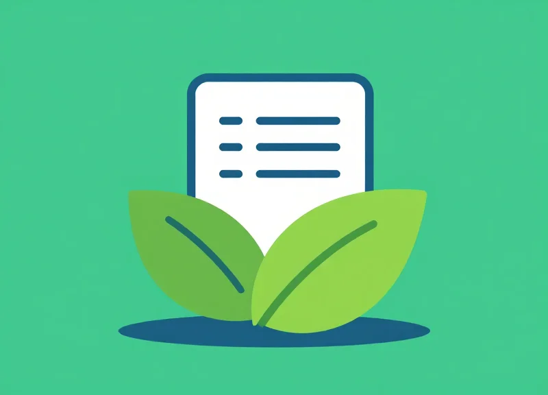 A conceptual illustration of a leaf and a digital symbol representing sustainable pricing