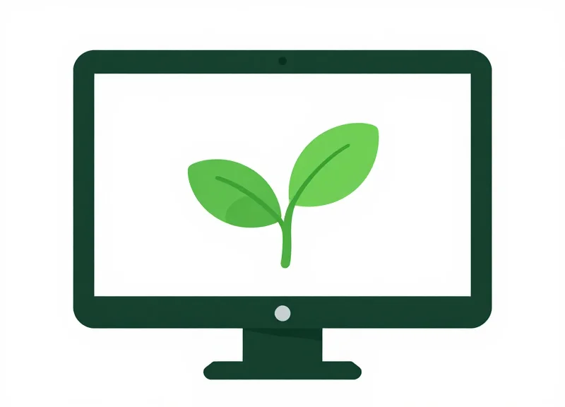 A minimalist vector illustration showing a digital tag turning into a green leaf.