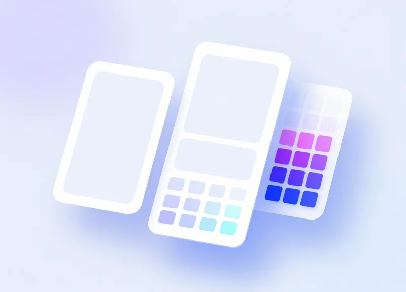 Abstract software interface for designing digital label templates for retail.