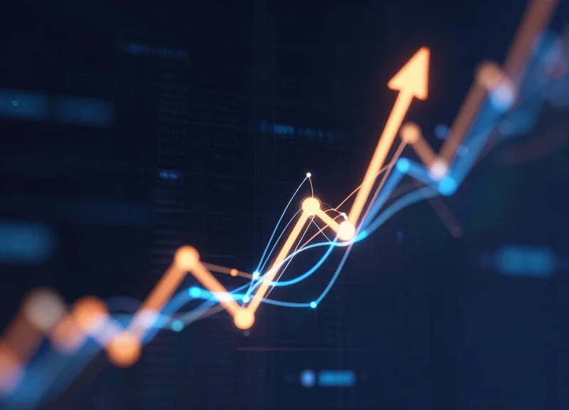 Abstract visualization of real-time data flow and dynamic pricing updates in a retail system.