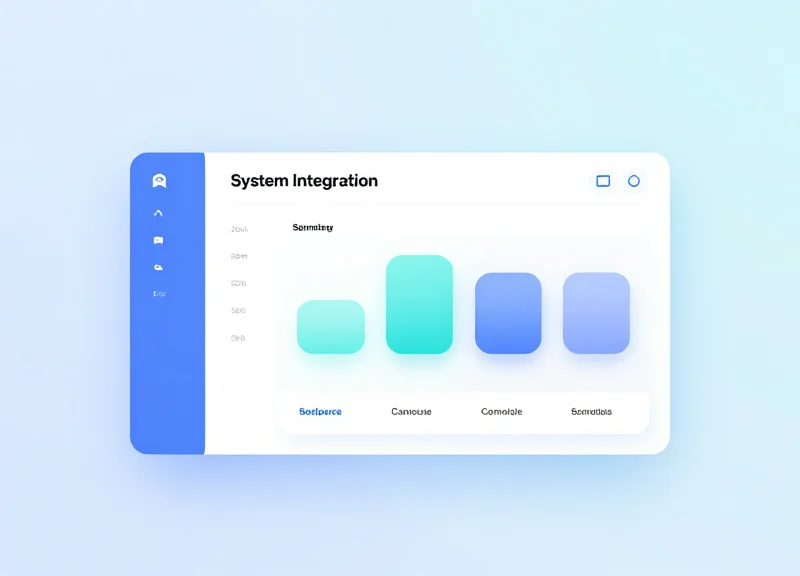 Modern software dashboard interface for managing ESL systems with glassmorphism effect