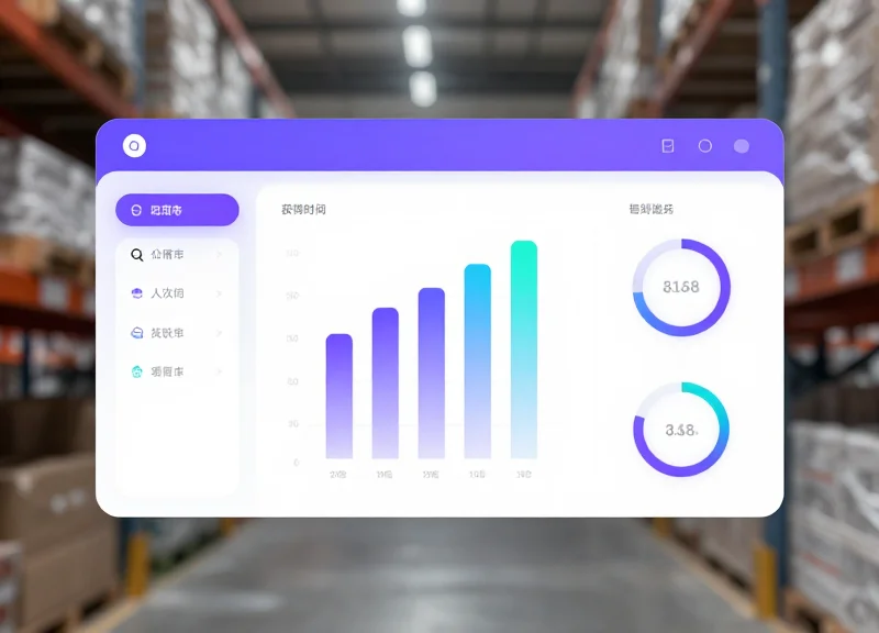 Modern digital interface mockup showing real-time inventory synchronization trends.