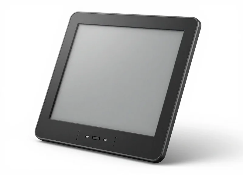 Close-up of a high-quality e-ink display screen showing its paper-like texture and slim hardware design.