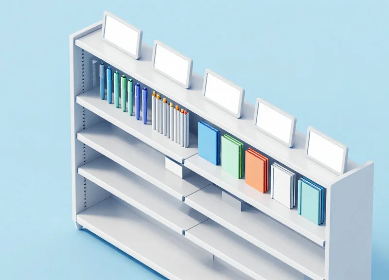 Technical Blueprint: Optimizing 15mm Narrow-Rail Mounting for Small-Sized ESLs on Dense Stationery Shelving